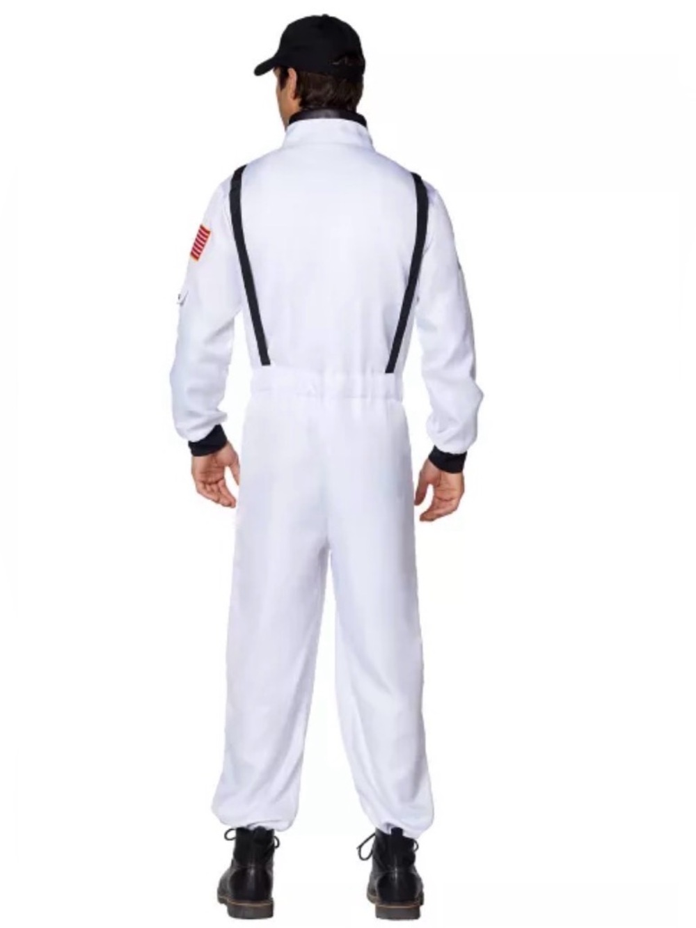 Spirit NASA Astronaut Costume, White Jumpsuit w/ Black Trim & Patches - Picture 5 of 16